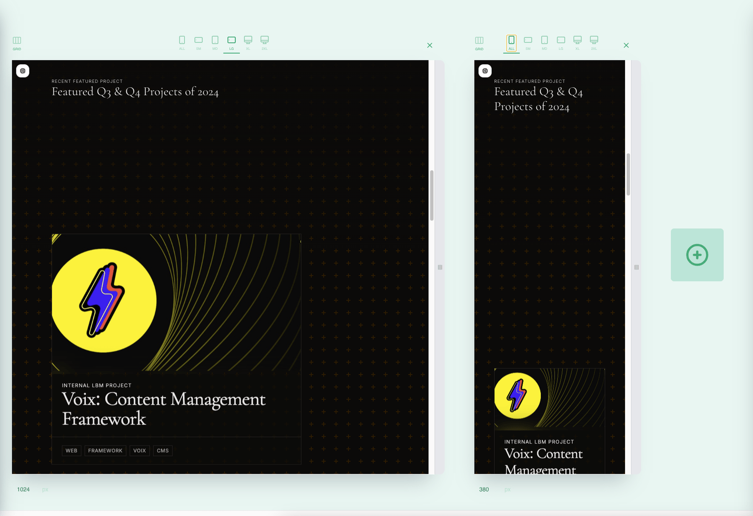 Screen Preview for the Voix Studio Editor
